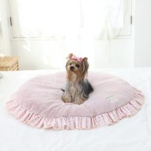 리토가토 밀키웨이 프릴 러그 (핑크) 강아지 고양이 방석 인테리어 실내용 침대